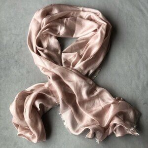 Nordstrom ~ Pink Shimmery Scarf with Fringe ~ Brand New